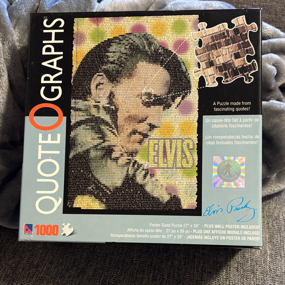 NEW UNOPENED Elvis Presley Sure-Lox Quote O Graphs Puzzle FREE SHIPPING